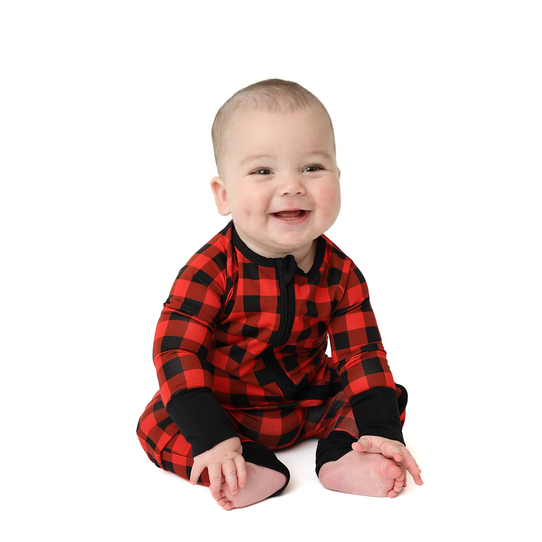 Cozy Cabin Plaid Convertible Romper