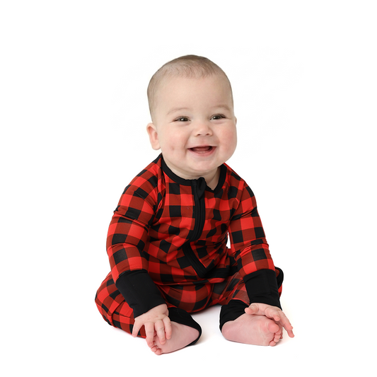 Cozy Cabin Plaid Convertible Romper