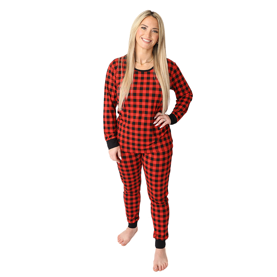 Cozy Cabin Plaid Ladies Lounge Set