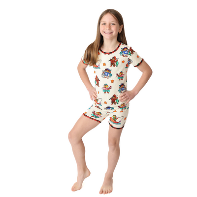 Dam Good Catch Kids Two Piece Short Sleeve and Shorts Lounge Set