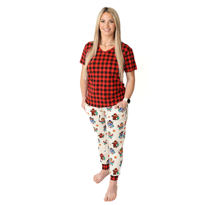 Dam Good Catch Ladies Short Sleeve Lounge Set