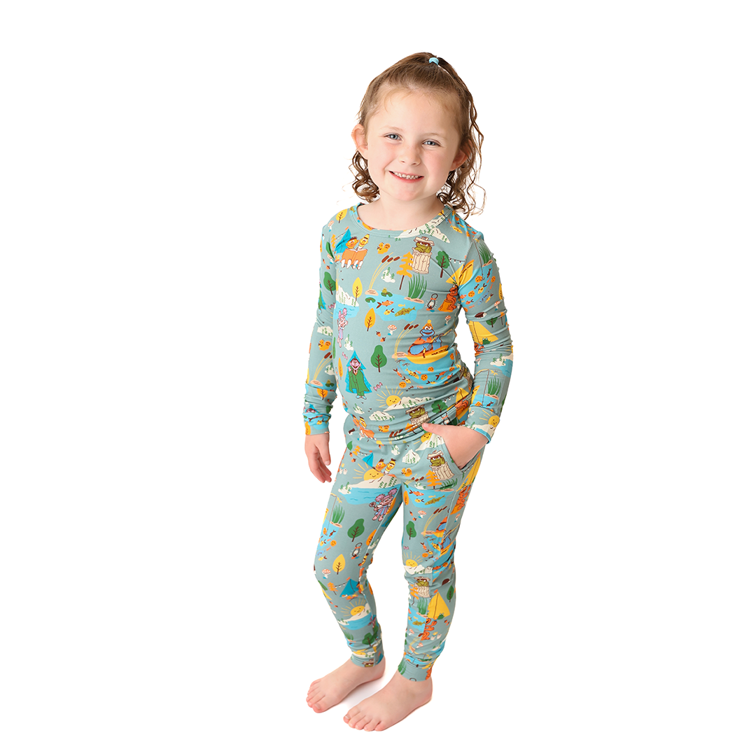 Let's Go Camping Kids Two Piece Lounge Set | Sesame Street