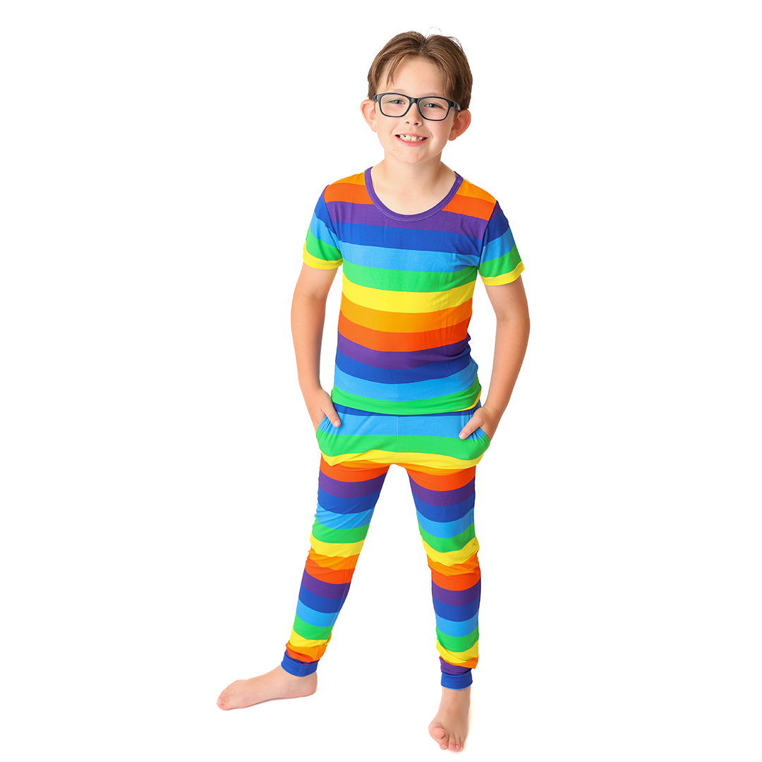 Over The Rainbow Short Sleeve Two Piece Lounge Set