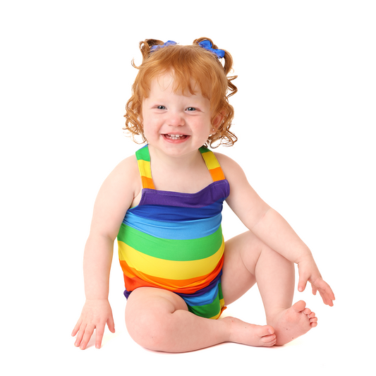 Over The Rainbow Bubble Romper