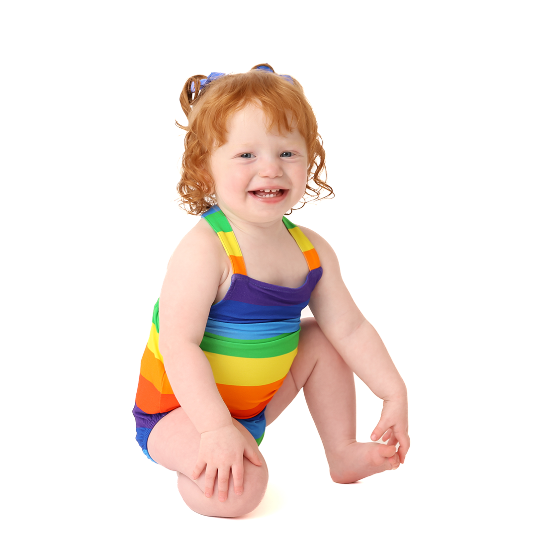Over The Rainbow Bubble Romper