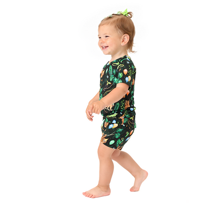 Party Animals Kids Two Piece Short Sleeve and Shorts Lounge Set