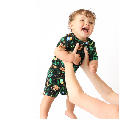 Party Animals Kids Two Piece Short Sleeve and Shorts Lounge Set