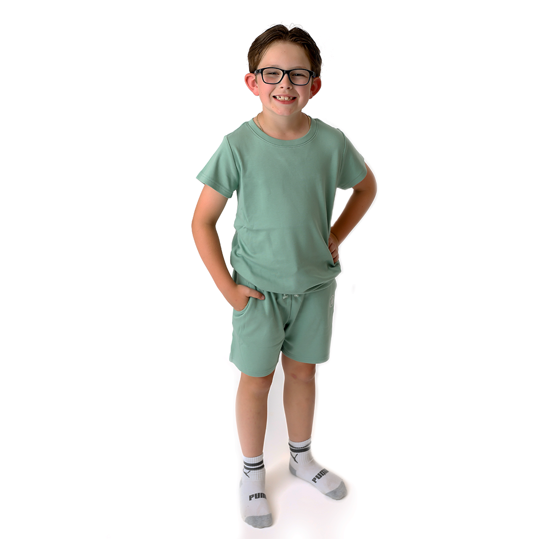 Stay Sagey Kids Short Sleeve Crewneck & Shorts Tracksuit