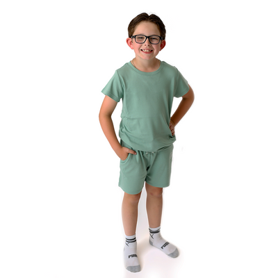 Stay Sagey Kids Short Sleeve Crewneck & Shorts Tracksuit