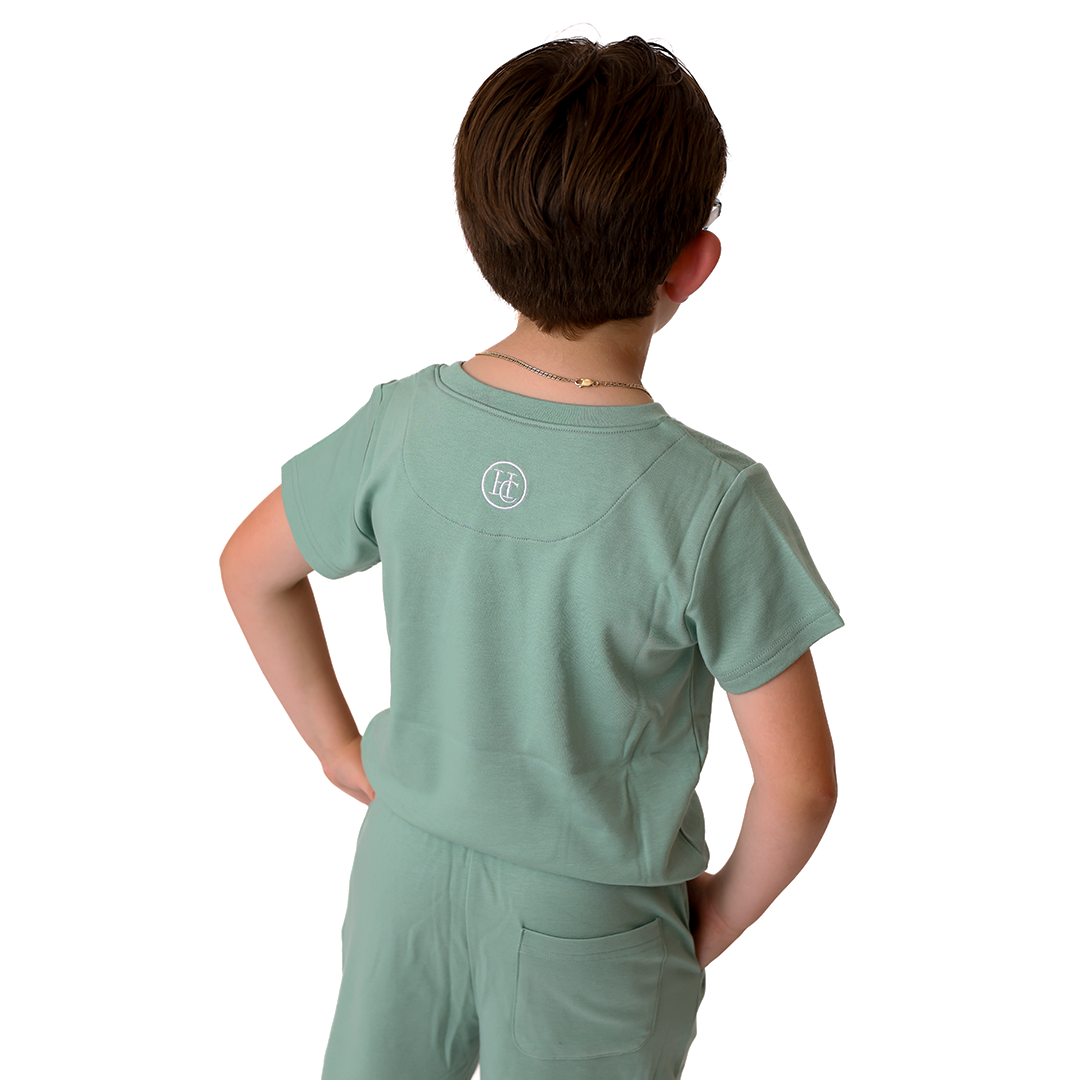 Stay Sagey Kids Short Sleeve Crewneck & Shorts Tracksuit