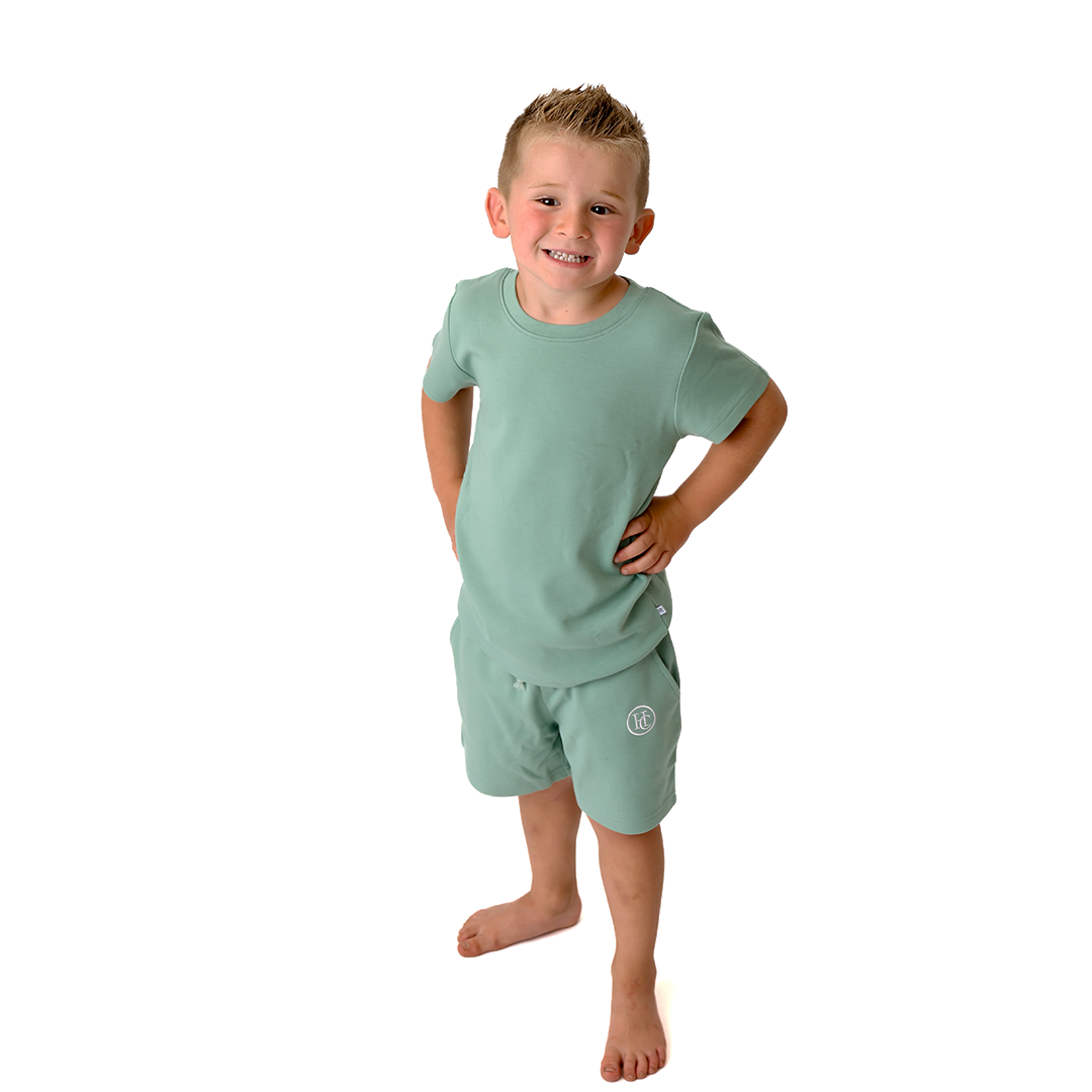 Stay Sagey Kids Short Sleeve Crewneck & Shorts Tracksuit
