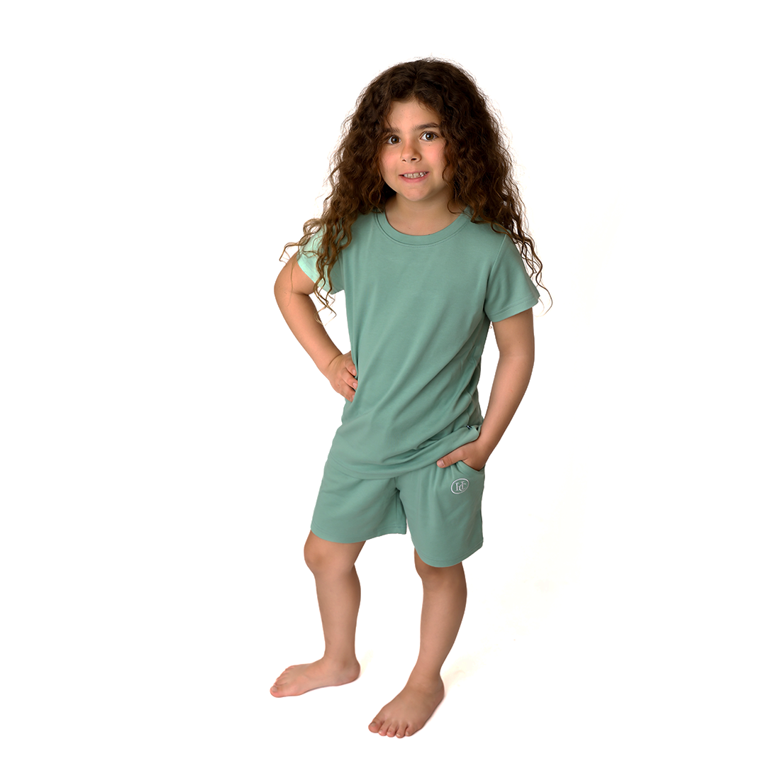 Stay Sagey Kids Short Sleeve Crewneck & Shorts Tracksuit