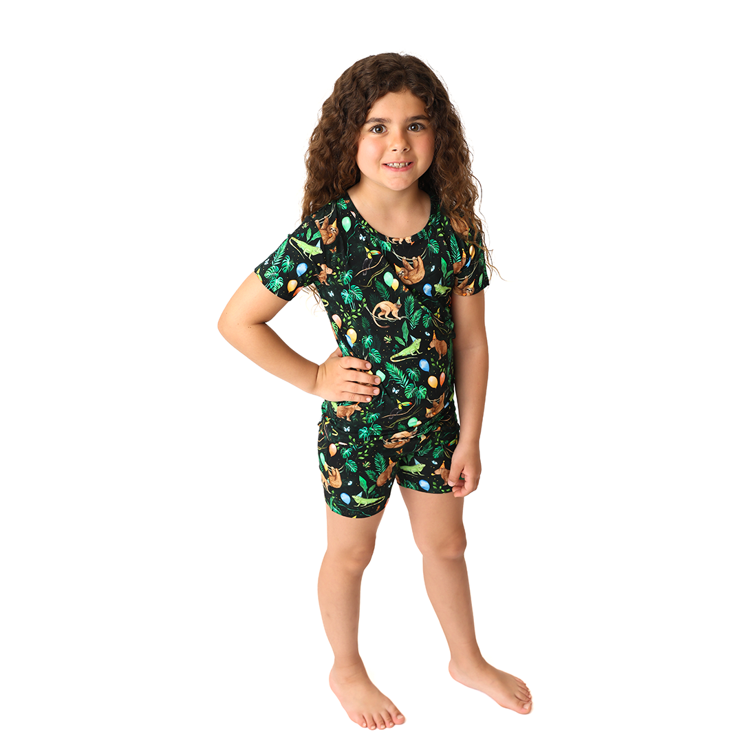 Party Animals Kids Short Sleeve and Shorts PJ Set