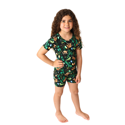 Party Animals Kids Short Sleeve and Shorts PJ Set
