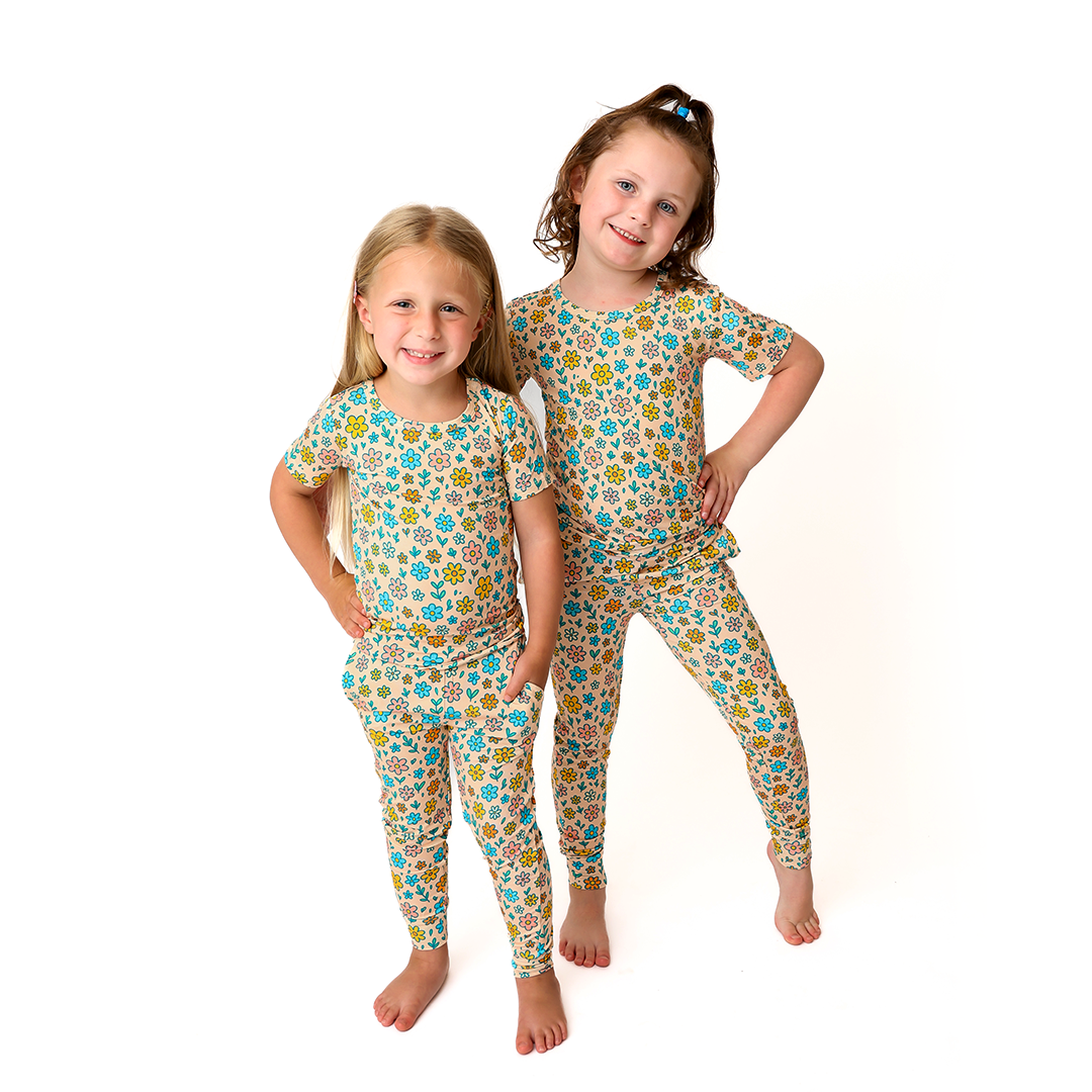 Sunny Daze Kids Short Sleeve PJ Set