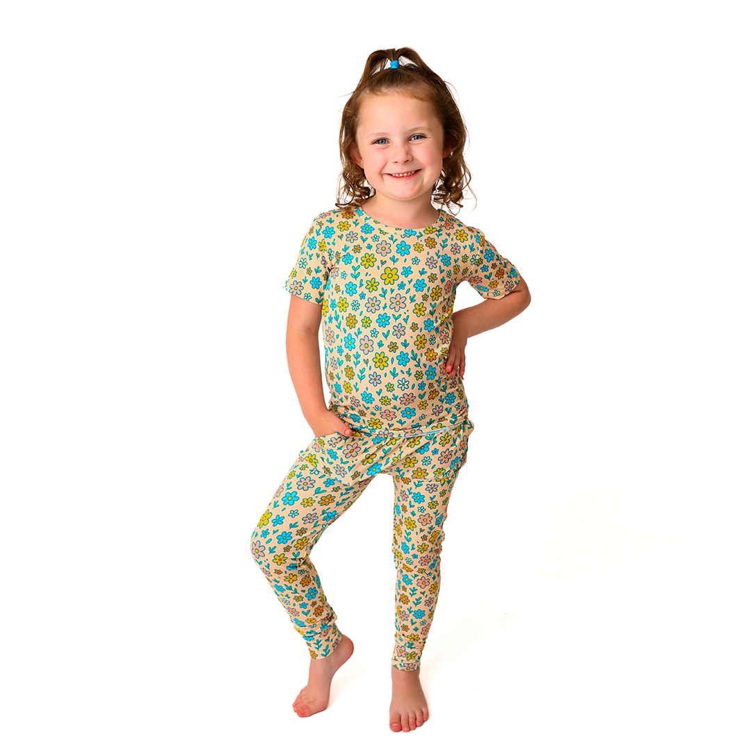 Sunny Daze Kids Short Sleeve PJ Set