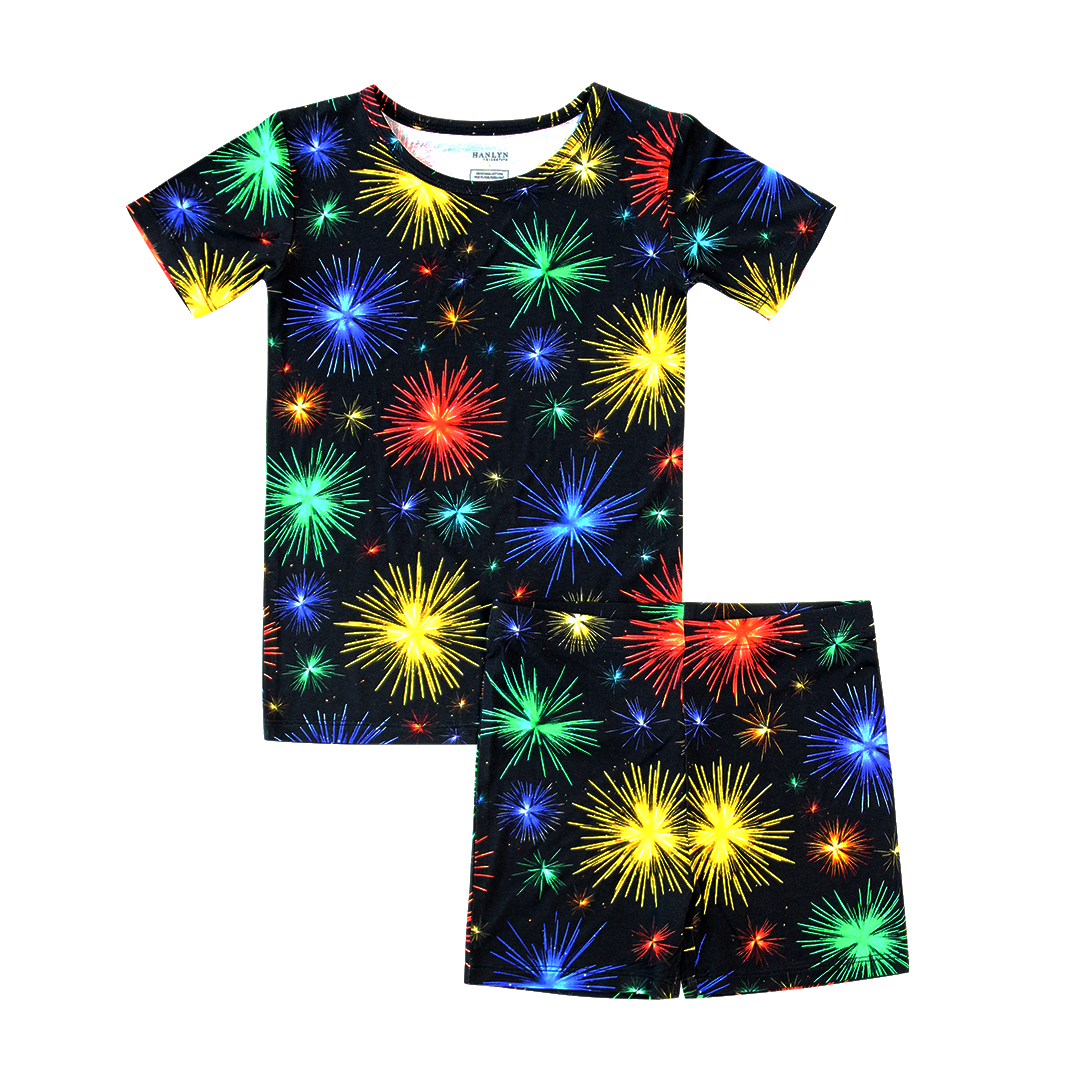 Baby, You're A Firework! Kids Two Piece Short Sleeve and Shorts Lounge Set