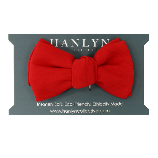 Cherry Red Alligator Clip Bow