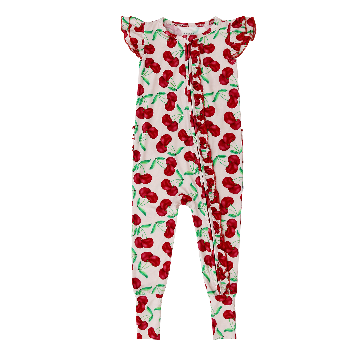 With A Cherry On Top Capped Sleeve Convertible Romper (with ruffles)