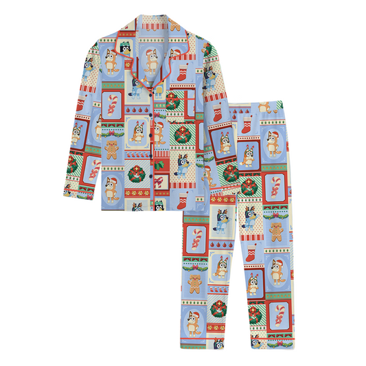 Christmas Keepsakes Kids Button Up PJ Set | Bluey™