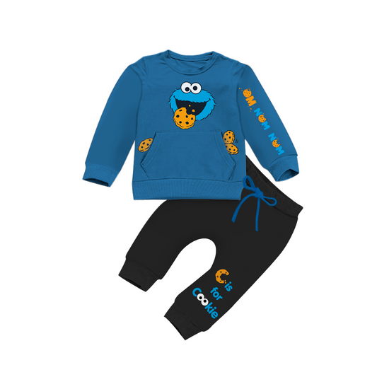 Cookie Monster Baby & Toddler Crew Neck Tracksuit | Sesame Street