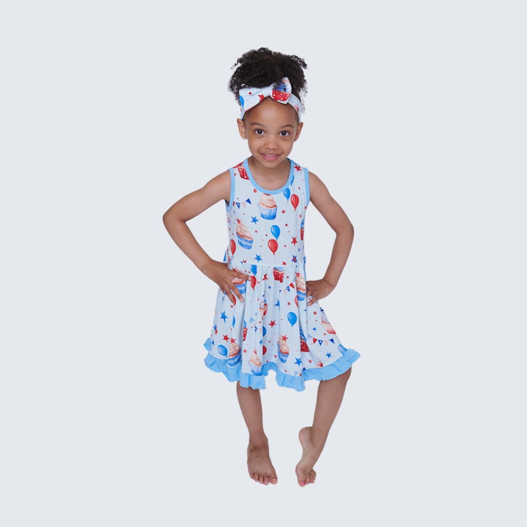 Party Time Tank Flutter Twirl Dress