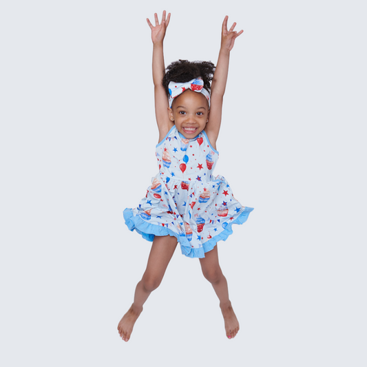 Party Time Tank Flutter Twirl Dress