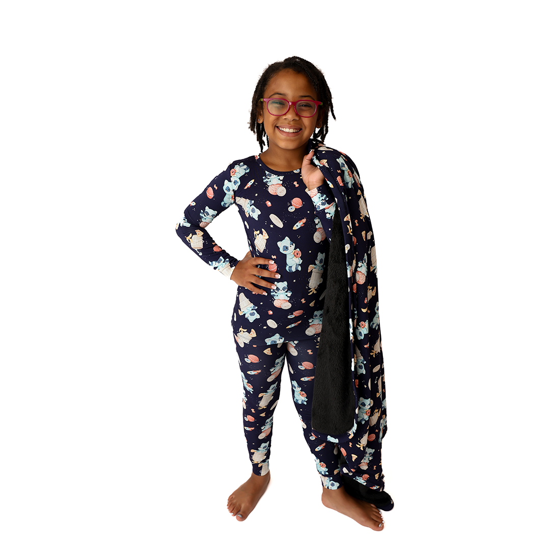 Spaced Out Trash Panda Kids Two Piece Lounge Set