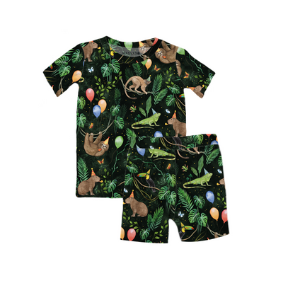 Party Animals Kids Short Sleeve and Shorts PJ Set