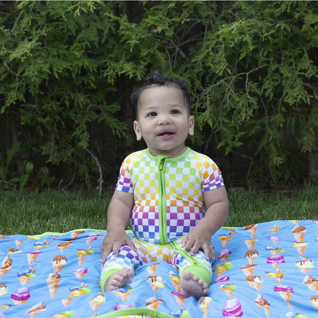 Checkmate Short Sleeve Rompsie