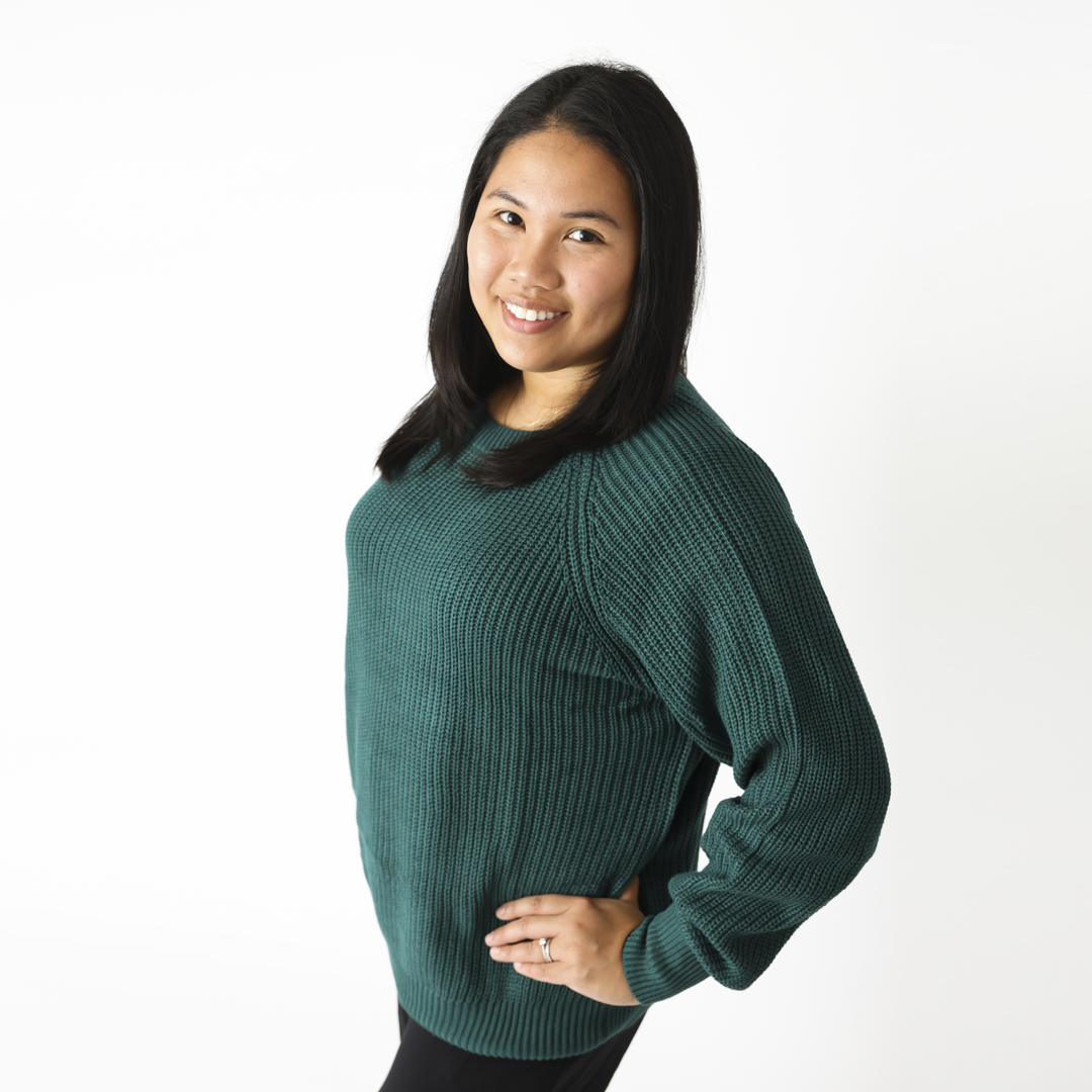 Emerald City Green Chunky Knit Bamboo Sweater