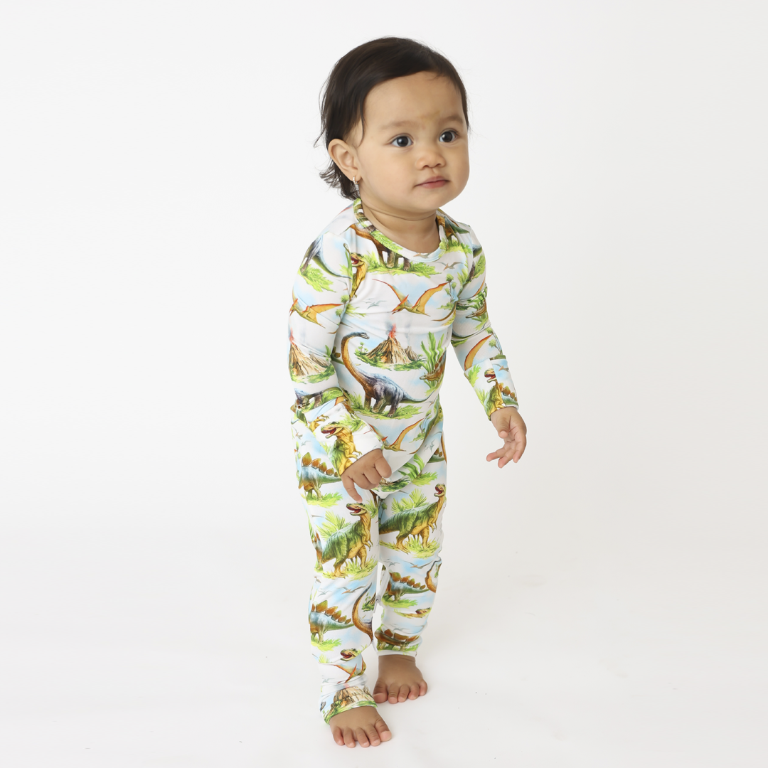 Classic Jurassic Convertible Romper- Mid Leg Zip