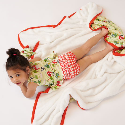 Workin' On The Farm Peplum Ruffled Bummie Set