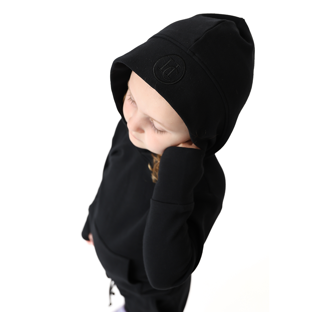 Black Kids Hooded Tracksuit