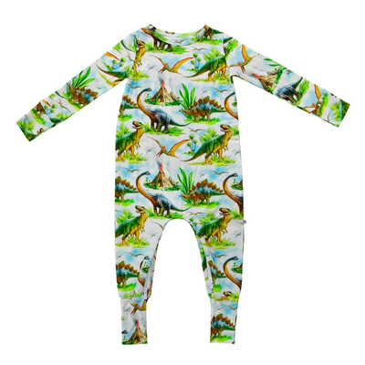 Classic Jurassic Convertible Romper- Mid Leg Zip