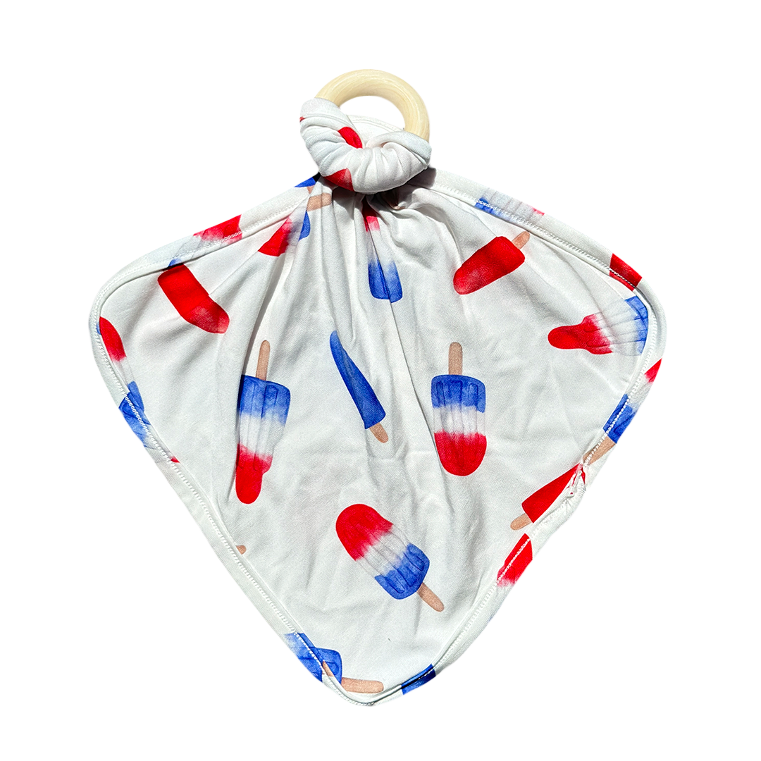 Rocket Pop Lovey With Teething Ring