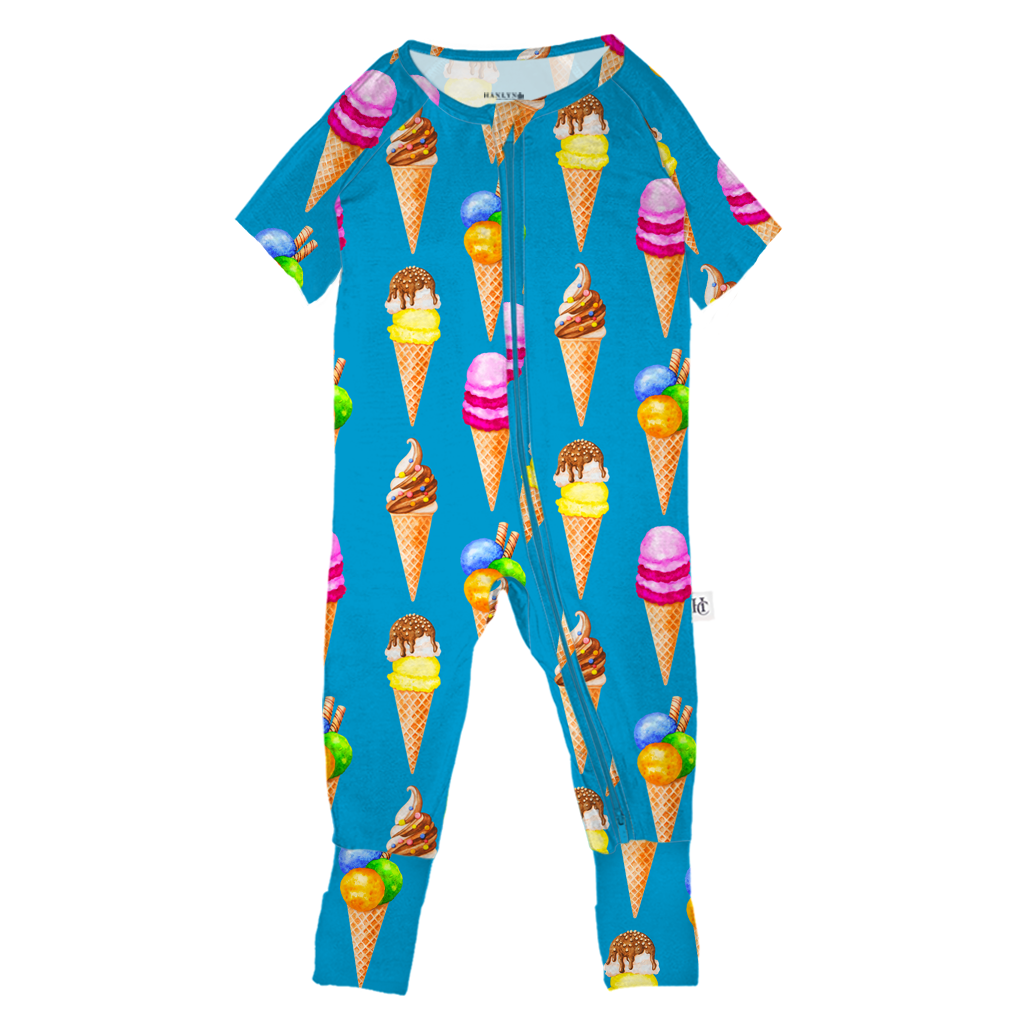 What's The Scoop? Short Sleeve Rompsie