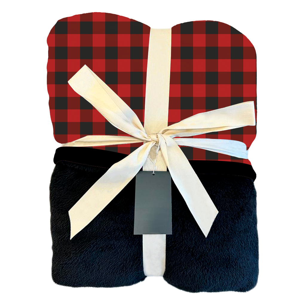 Cozy Cabin Plaid PLUSH Family Blanket (85X65)