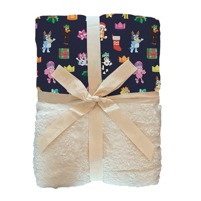 Heeler Holiday Cheer Kids Plush Blanket (40x40) | Bluey™