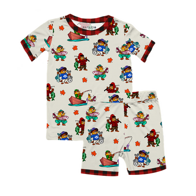 Dam Good Catch Kids Two Piece Short Sleeve and Shorts Lounge Set