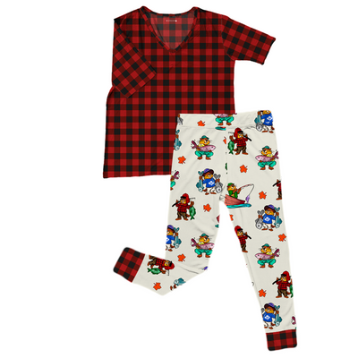 Dam Good Catch Ladies Short Sleeve Lounge Set
