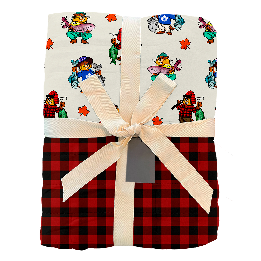 Dam Good Catch QUILTED Family Blanket (85x65)