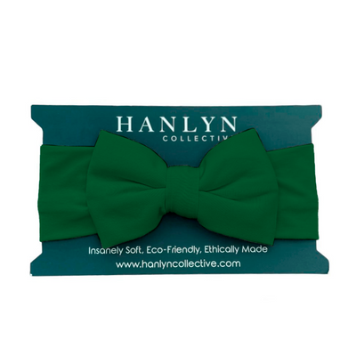 Winter Green Head Wrap Bow