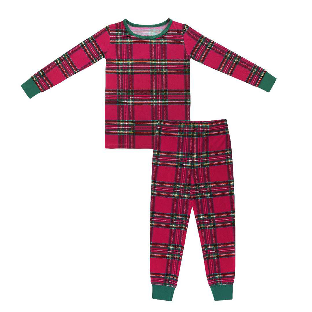 Hanlyn Holiday Plaid Kids Two Piece Lounge Set