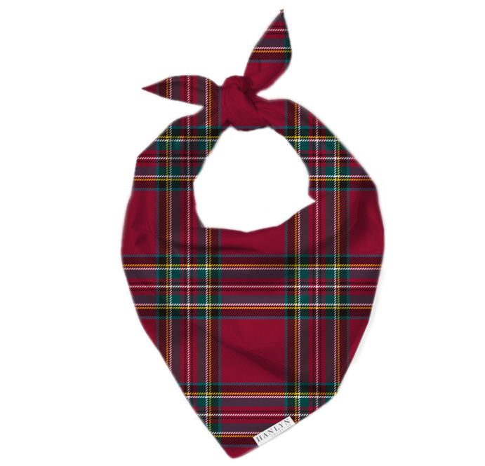 Hanlyn Holiday Plaid Animal Bandana
