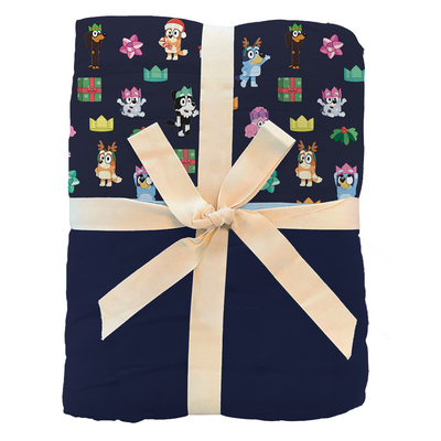 Heeler Holiday Cheer Kids Bamboo Blanket (40x40) | Bluey™