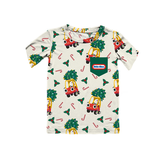 Holiday Joyride Kids Ribbed Pocket T-Shirt | Little Tikes™