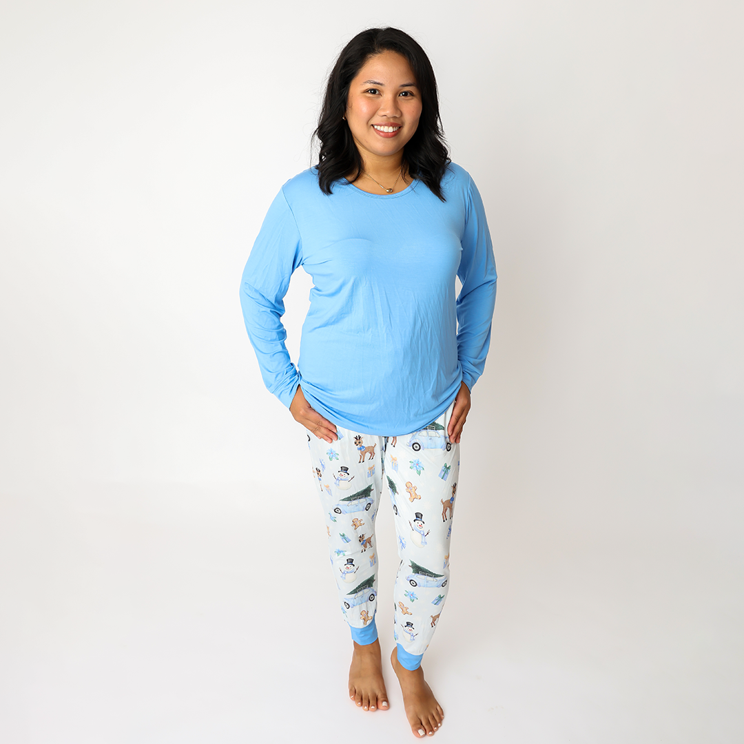 Winter Wonderland BLUE Ladies Two Piece Lounge Set