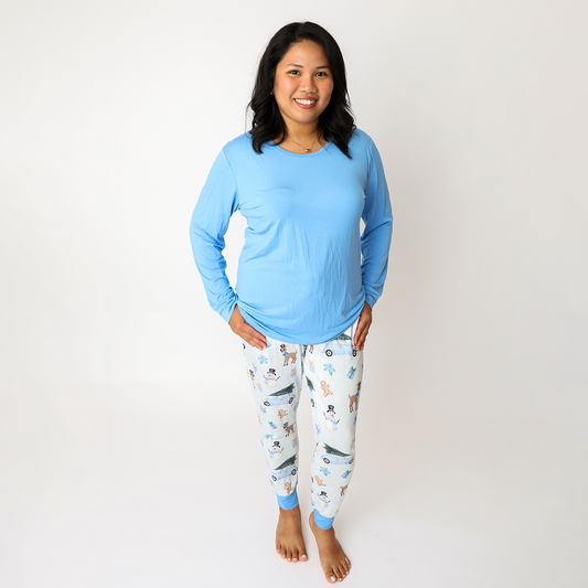 Winter Wonderland BLUE Ladies Two Piece Lounge Set