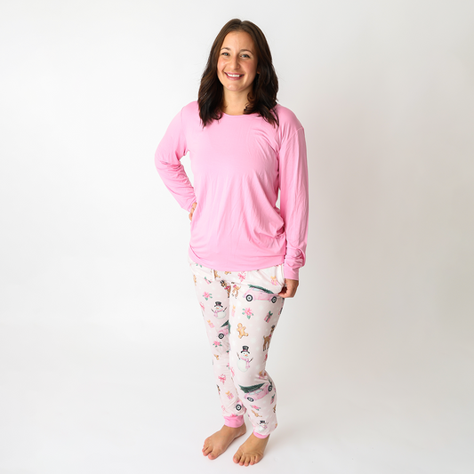 Winter Wonderland PINK Ladies Two Piece Lounge Set